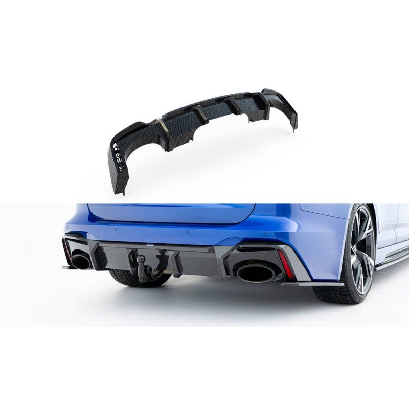 Difusor Fibra Carbono Prepreg Maxton Design Audi RS6 & RS7 C8 (Con Enganche) - Imagen 2