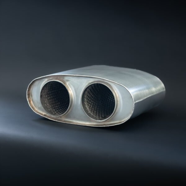 Silenciador de inox de 2 vías en 76mm