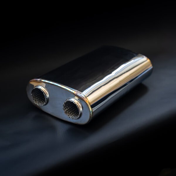 Silenciador de inox de 2 vías en 53 mm